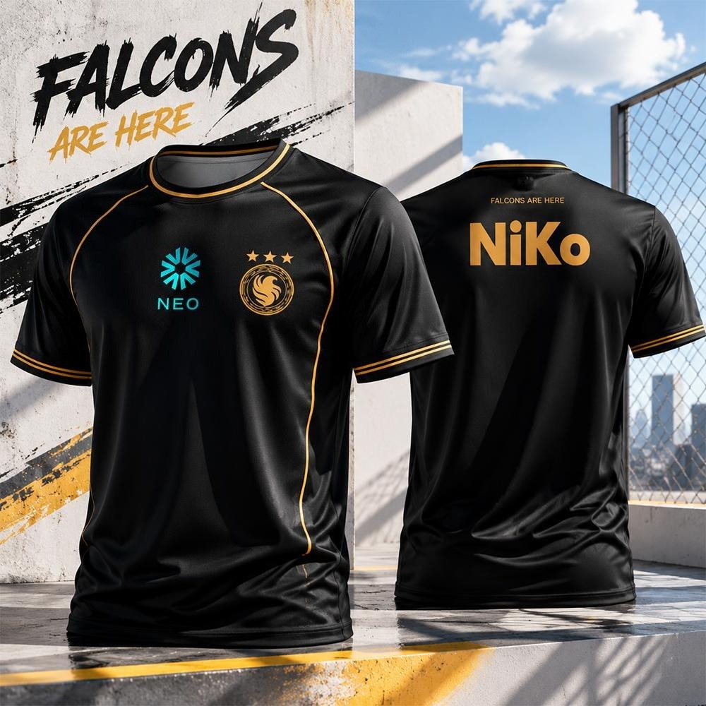 Esports Gaming Jersey Design - Team Falcons 2026 Antrenman Formaları CS2