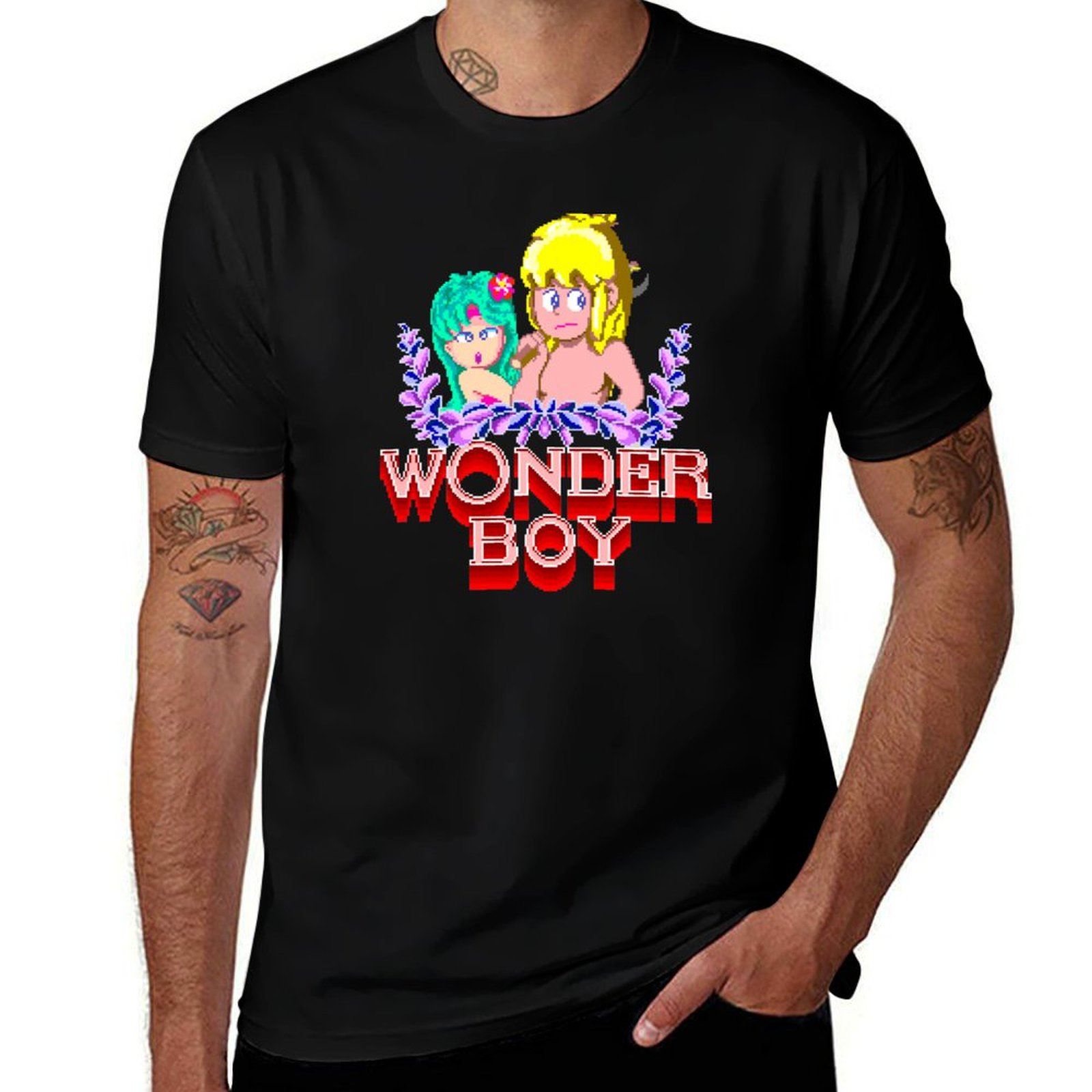 Esports Gaming T Shirt - Wonder Boy Arcade - Piksel Sanatlı